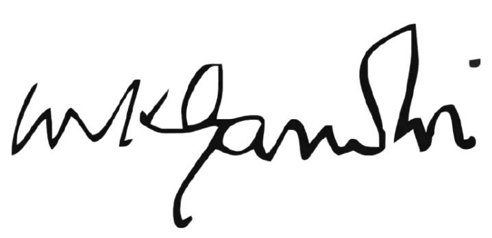 Mahatma Gandhi Signature